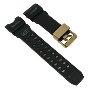 Casio original rubber strap for GWG-1000, black with gold buckle