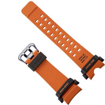 Casio original rubber strap for GG-B100-AE9, orange with black